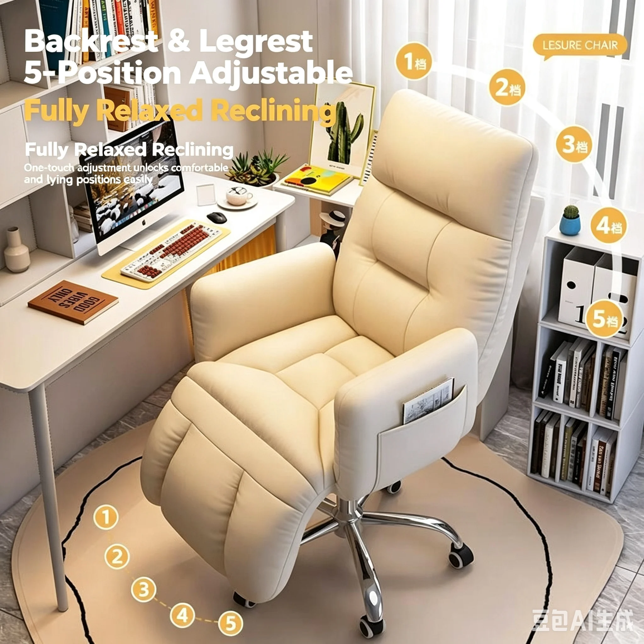 5 Gear Adjustable Recliner Off - Office Tech Gear review and price