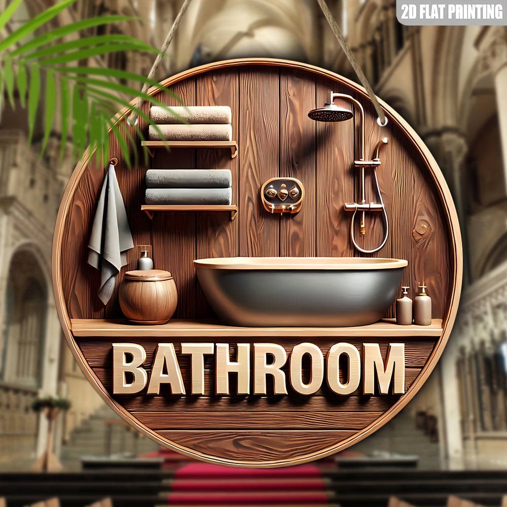 1 Piece 2D Wooden Disc Bathroo - Office Technologies review and price